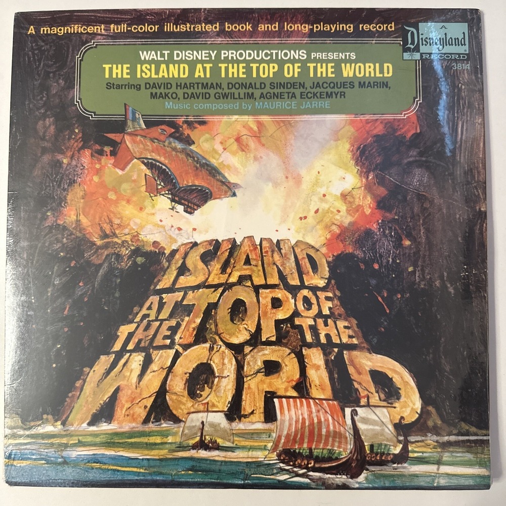 DISNEY THE ISLAND AT THE TOP OF THE WORLD VINYL LP MAURICE JARRE DISNEY SEALED